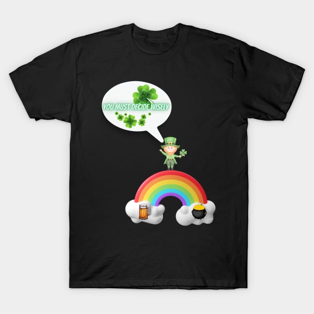 The Wise Gnome's Choice - St. Patrick's Day T-Shirt by Smiling-Faces